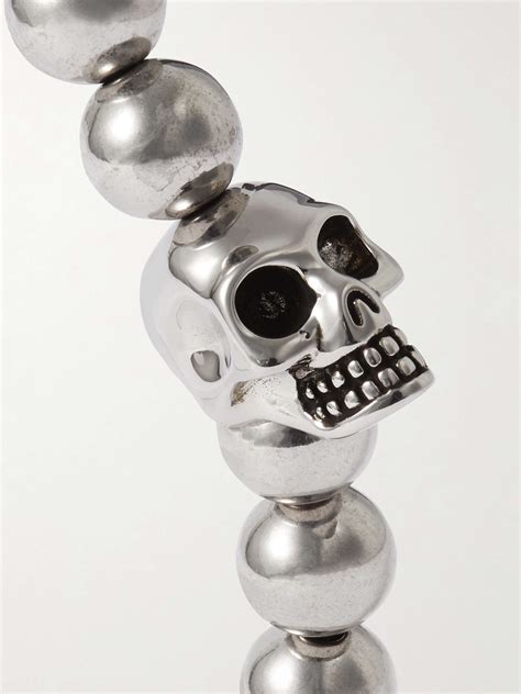 alexander mcqueen skull bracelet silver.